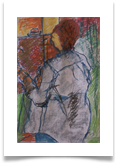 Annie at the Easel :: Oil/Chalk Pastels :: 30" x 26" :: � 340