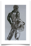 Fashion Model-Back :: Charcoal :: 28" x 22" :: � 340