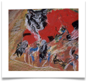 Benji :: Chalk Pastel/Charcoal :: 28" x 24" (Framed) :: � 320