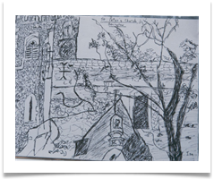 Bennington Lordship :: Pen on  Paper (Framed) :: 16" x 18" :: � 95