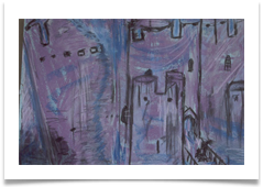 Caerphilly Castle :: Pastel/Charcoal on  Paper (Mounted) :: 22" x 18" :: � 210