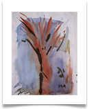 Dancing Tree :: Watercolour & Ink on Paper (Mounted) :: 20" x 18" :: � 515