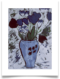 Blue & Black Tulips :: Watercolour on Paper (Mounted) :: 24" x 22" :: �305