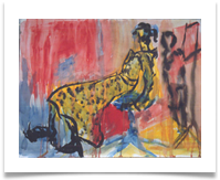 Fashion Model Watercolour :: 30" x 24" :: � 690