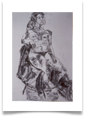 Kokoshka Like Woman :: Charcoal Drawing :: 28"x24" :: � 340