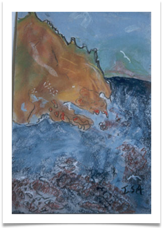 Lands End :: Pastel/Charcoal on  Paper (Mounted) :: 22" x 16" :: � 210
