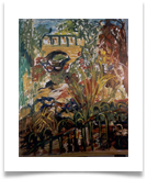 Lower Pond, Waterlow Park :: Oil Bars on  Board :: 18" x 20" :: � 515