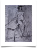 Nude Charcoal Slade :: 28"x26" :: � 130