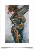 Nude Disrobing Slade :: 28"x22" :: Oil on Paper :: � 340