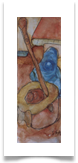 Olive wood Still-Life :: Watercolour/Ink on Paper (Mounted) :: 18" x 8" :: � 140