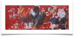 Red Long Abstract :: Oil on Canvas :: 36" x 18" :: � 1,565