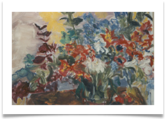 Red Poppies :: Oil on Canvas (Framed) :: 28" x 24" :: � 665