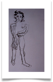 Shaky Nude Slade :: Charcoal :: 28"x22" :: � 165