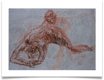 Two Men :: Chalk Pastel :: 28"x24" (Mounted) :: � 305