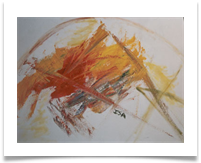 Yellow Abstract Splash :: Oil on Canvas :: 36" x 30" :: � 1,215